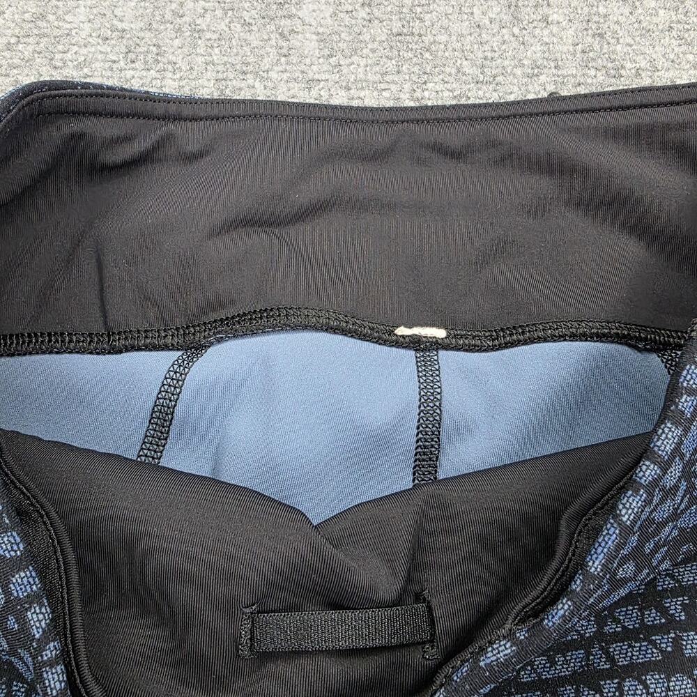 Lululemon Pants Womens 4 Blue Black Geometric Pace Rival Crop Leggings Pocket - Picture 12 of 16